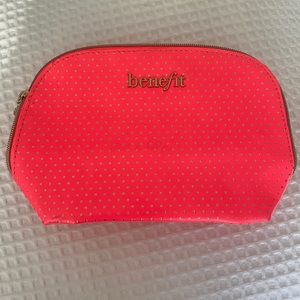 FREE WITH PURCHASE - NEON PINK and GOLD Benefit Travel Bag
